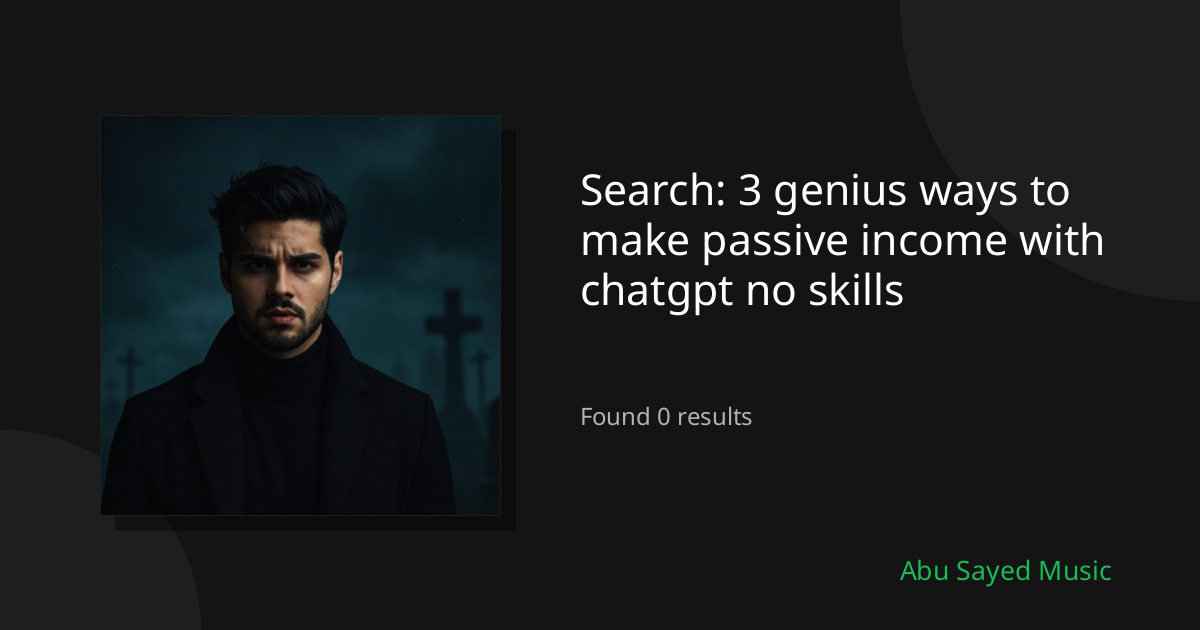 Search Results for 3 genius ways to make passive income with chatgpt no skills