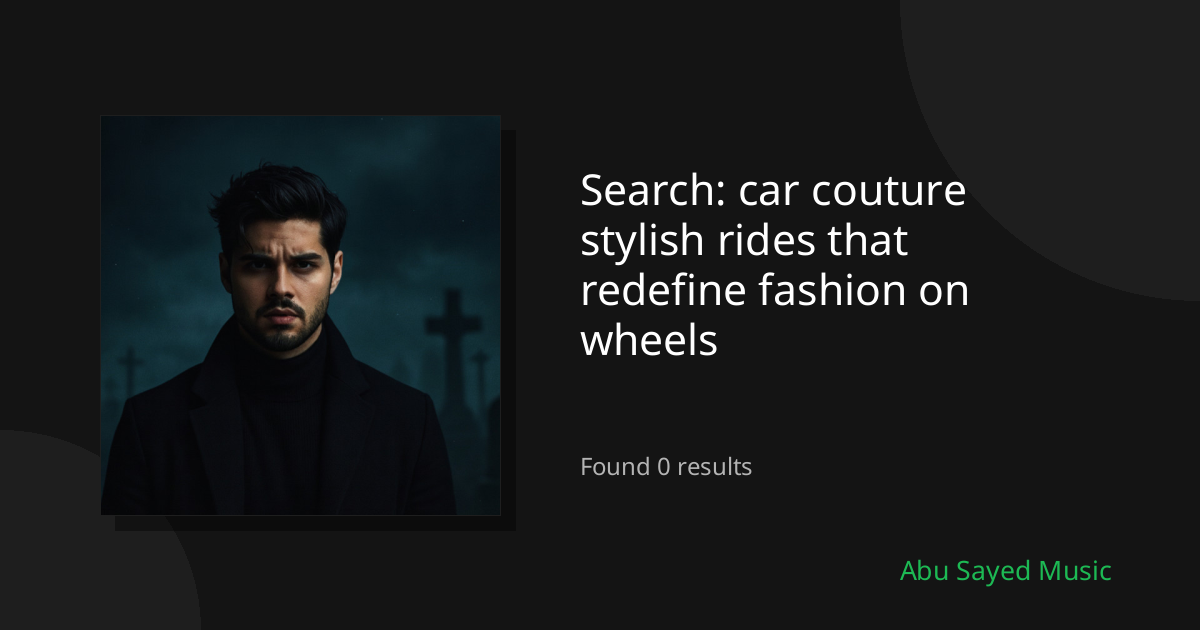 Search Results for car couture stylish rides that redefine fashion on wheels