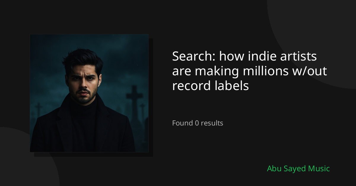 Search Results for how indie artists are making millions w/out record labels
