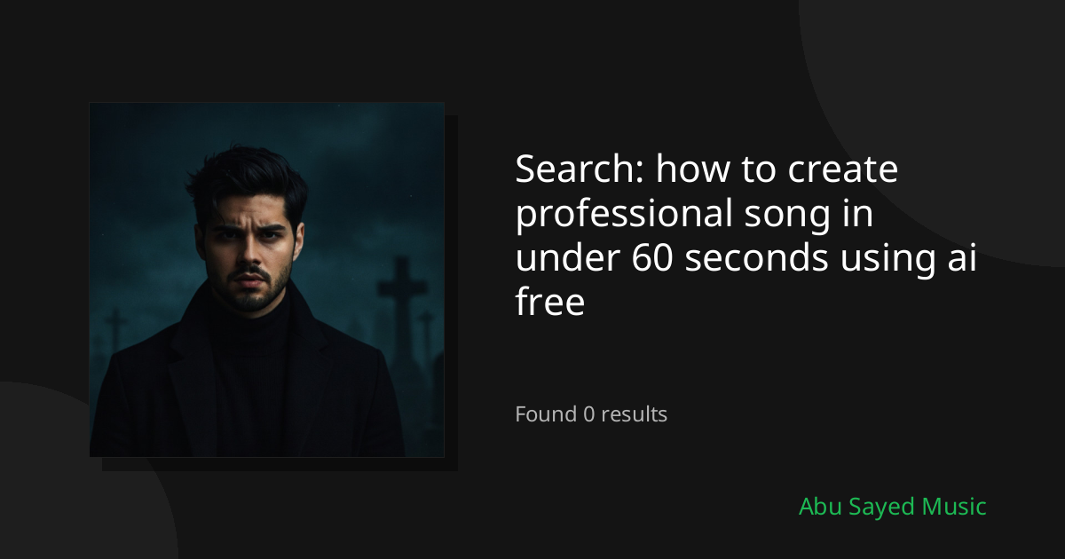 Search Results for how to create professional song in under 60 seconds using ai free