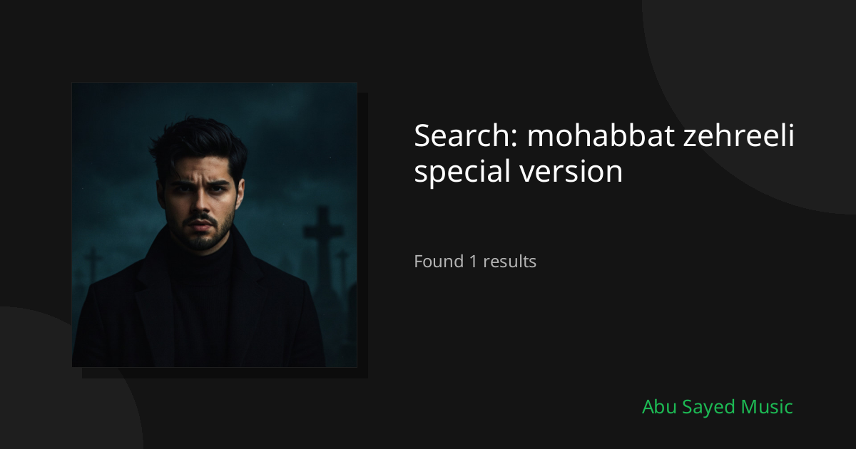 Search Results for mohabbat zehreeli special version