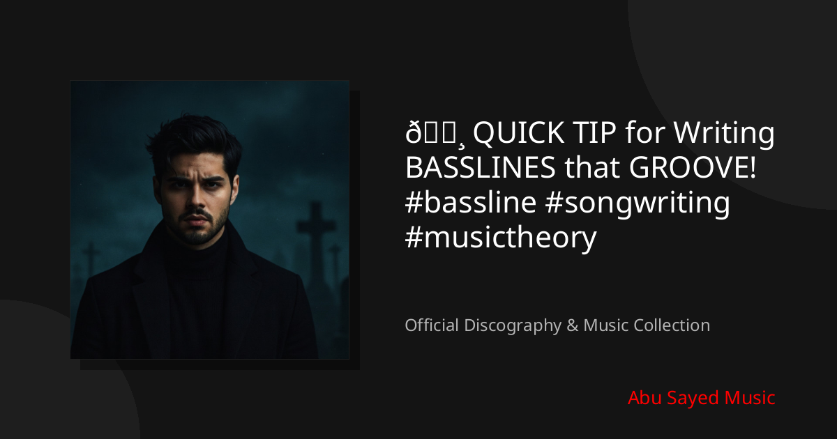 Watch ​🎸 QUICK TIP for Writing BASSLINES that GROOVE! #bassline #songwriting #musictheory on YouTube