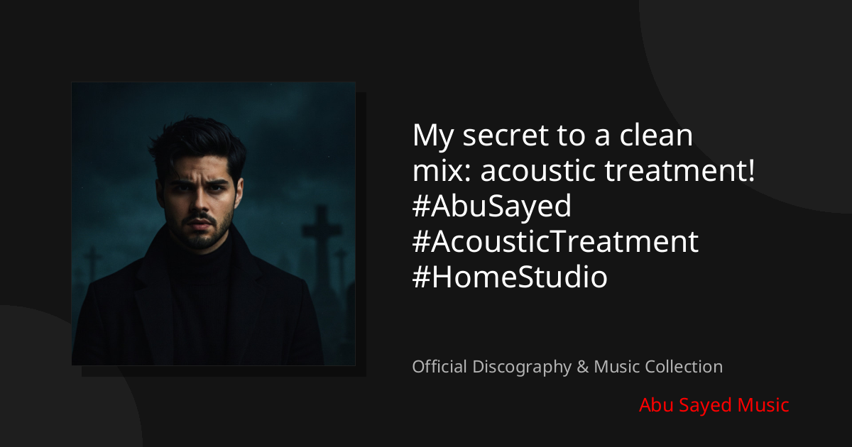 Watch ​My secret to a clean mix: acoustic treatment! #AbuSayed #AcousticTreatment #HomeStudio on YouTube