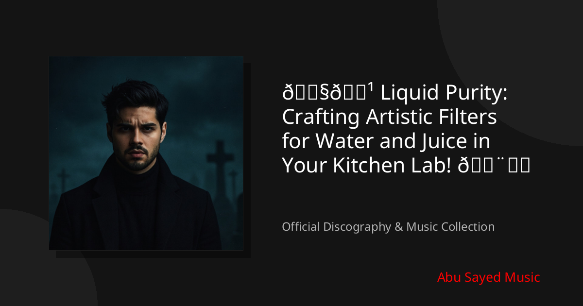 Watch 💧🍹 Liquid Purity: Crafting Artistic Filters for Water and Juice in Your Kitchen Lab! 🎨✂️ on YouTube