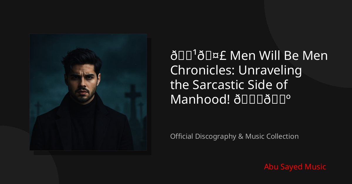 Watch 🚹🤣 Men Will Be Men Chronicles: Unraveling the Sarcastic Side of Manhood! 😂🕺 on YouTube