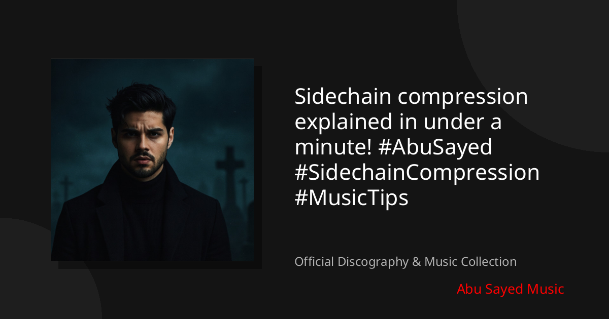 Watch Sidechain compression explained in under a minute! #AbuSayed #SidechainCompression #MusicTips on YouTube