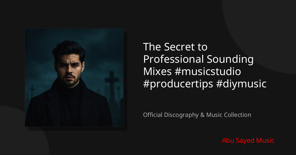 Watch The Secret to Professional Sounding Mixes #musicstudio #producertips #diymusic on YouTube