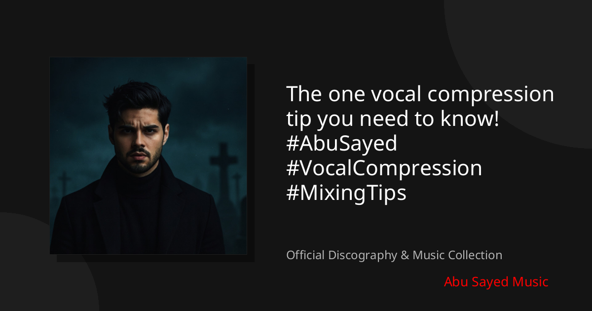 Watch The one vocal compression tip you need to know! #AbuSayed #VocalCompression #MixingTips on YouTube