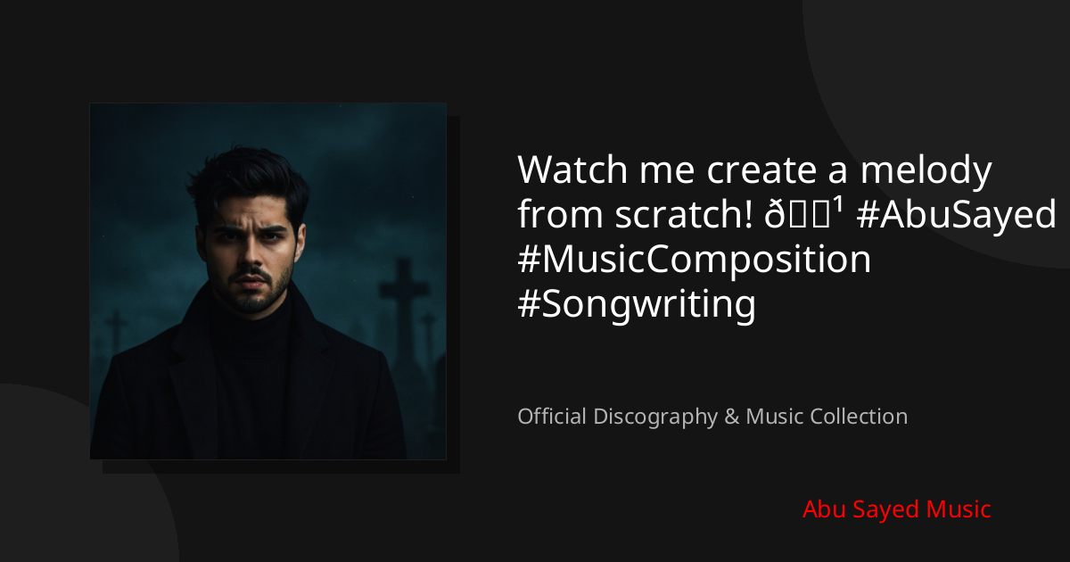 Watch Watch me create a melody from scratch! 🎹 #AbuSayed #MusicComposition #Songwriting on YouTube